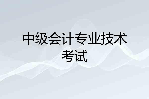 中级会计专业技术考试