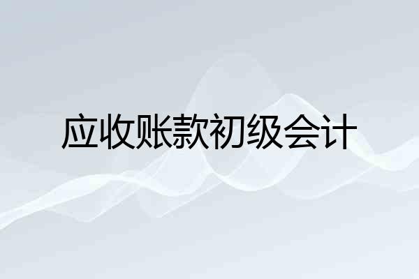应收账款初级会计