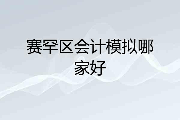 赛罕区会计模拟哪家好