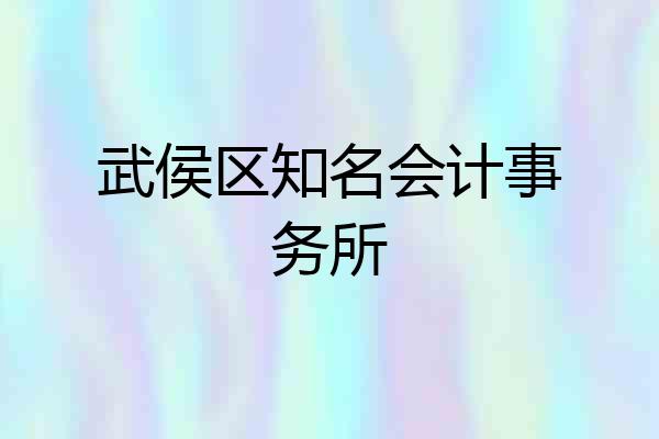 武侯区知名会计事务所