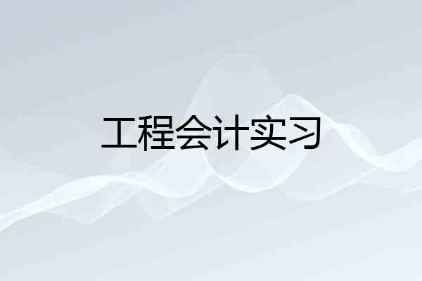 工程会计实习