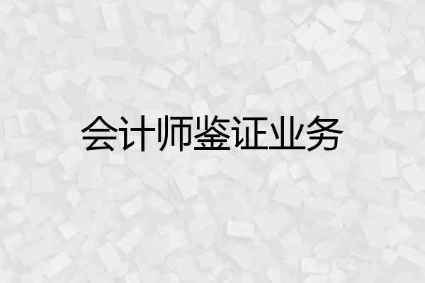 会计师鉴证业务