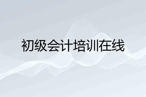 初级会计培训在线