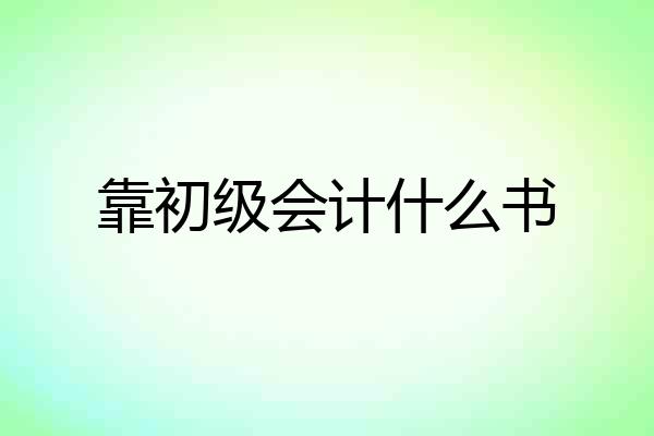 靠初级会计什么书