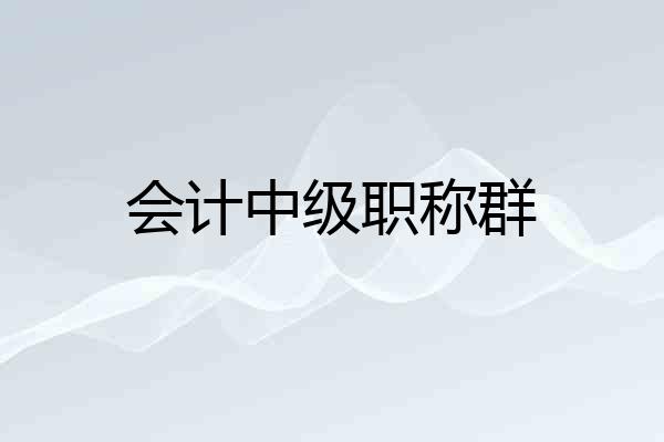 会计中级职称群