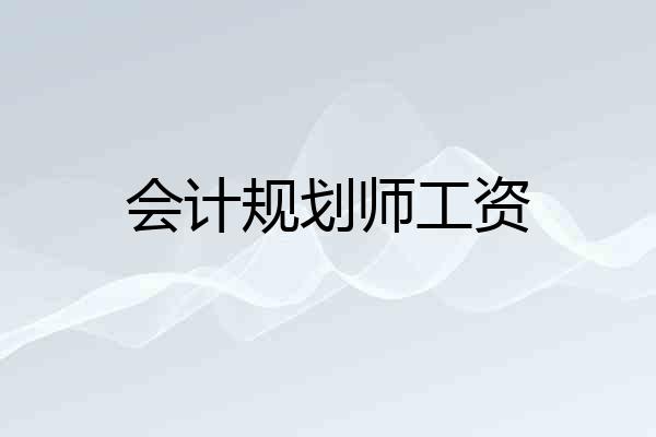 会计规划师工资