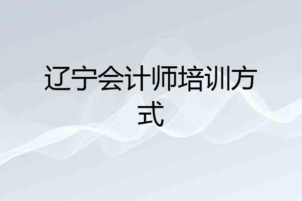 辽宁会计师培训方式