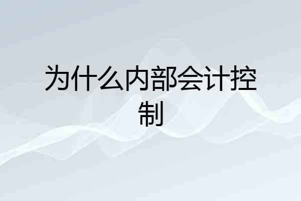为什么内部会计控制