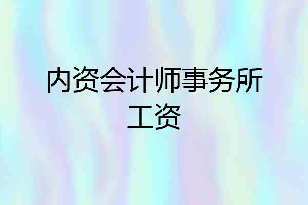 内资会计师事务所工资