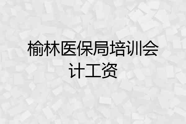 榆林医保局培训会计工资