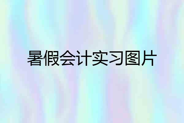 暑假会计实习图片