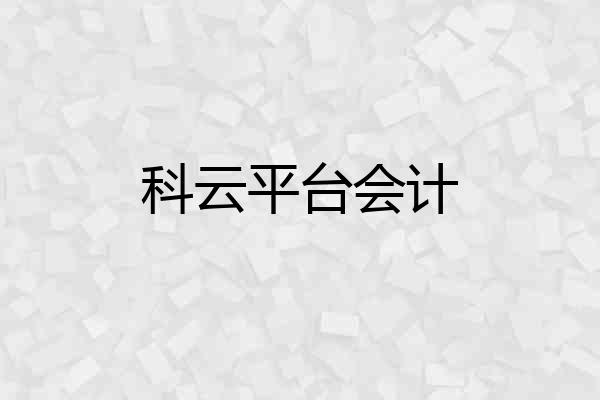 科云平台会计