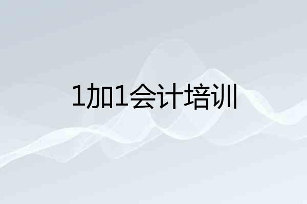 1加1会计培训