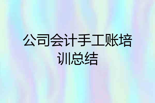 公司会计手工账培训总结