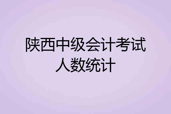 陕西中级会计考试人数统计