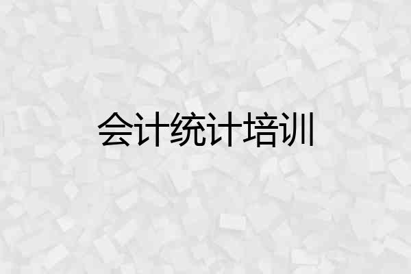 会计统计培训