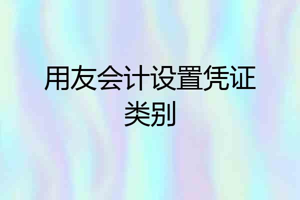 用友会计设置凭证类别