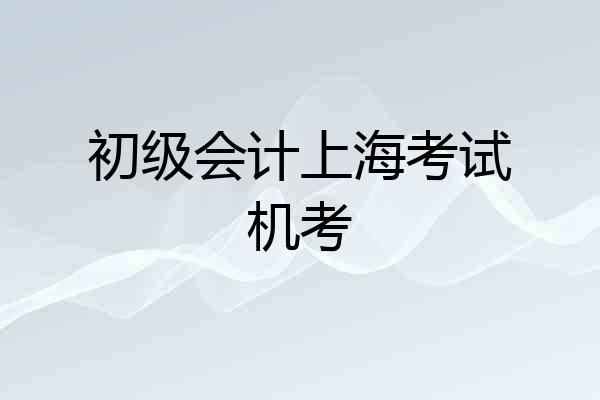 初级会计上海考试机考