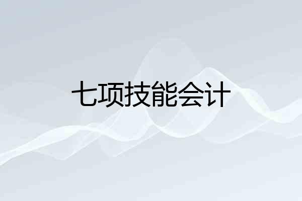 七项技能会计