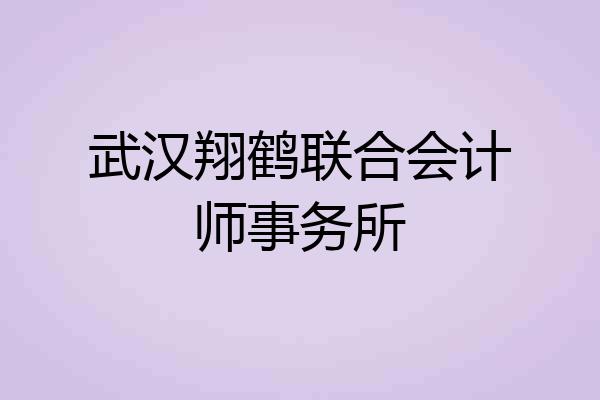 武汉翔鹤联合会计师事务所