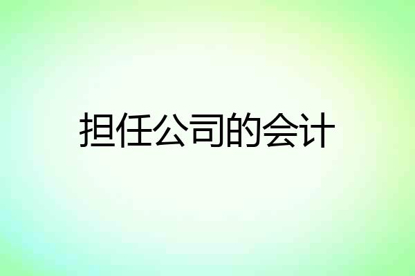 担任公司的会计