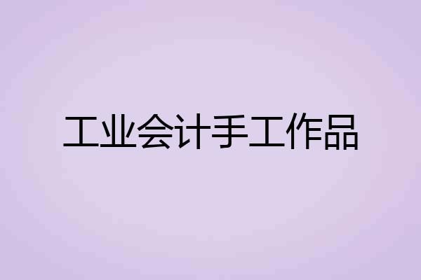 工业会计手工作品