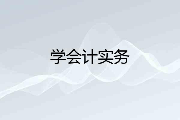 学会计实务
