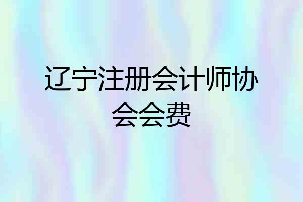 辽宁注册会计师协会会费