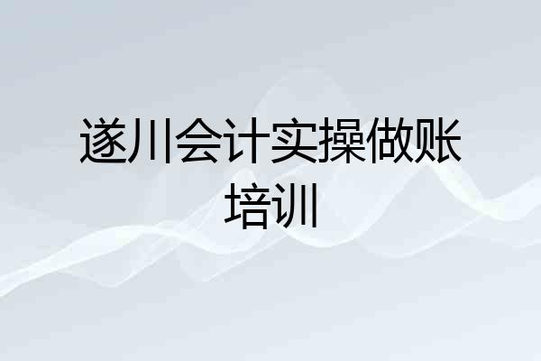 遂川会计实操做账培训