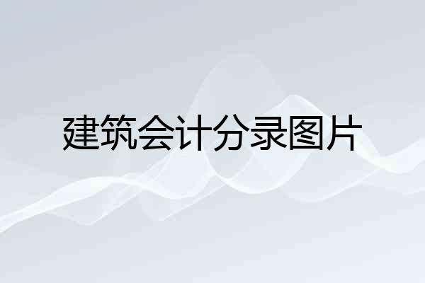 建筑会计分录图片