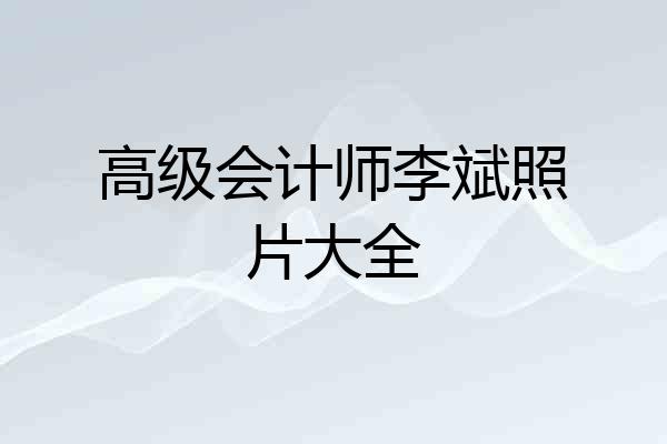 高级会计师李斌照片大全