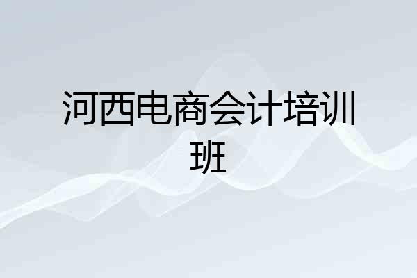 河西电商会计培训班