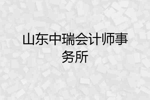 山东中瑞会计师事务所