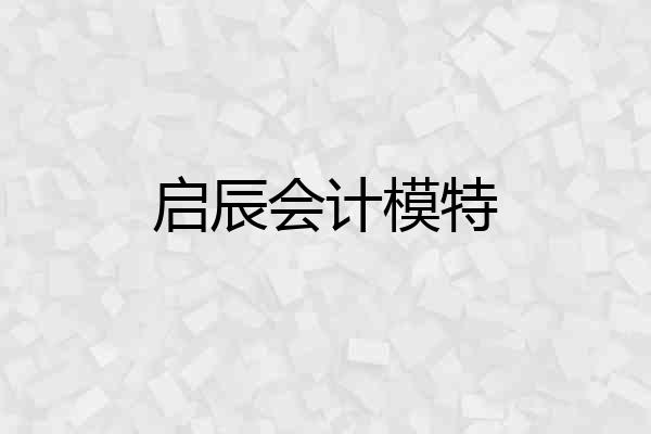 启辰会计模特