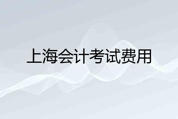 上海会计考试费用