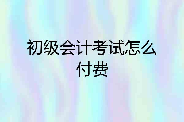 初级会计考试怎么付费