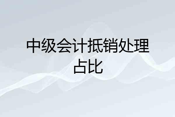 中级会计抵销处理占比