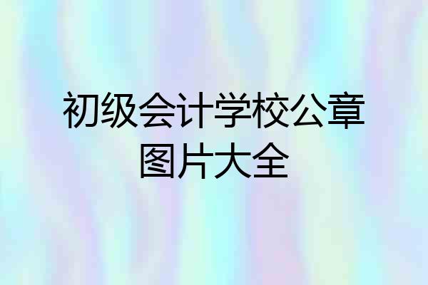 初级会计学校公章图片大全
