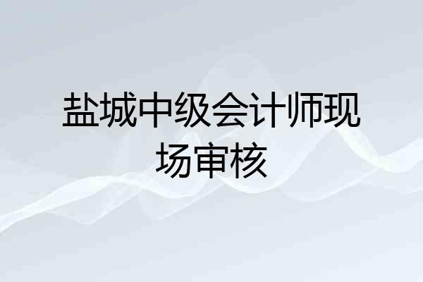 盐城中级会计师现场审核
