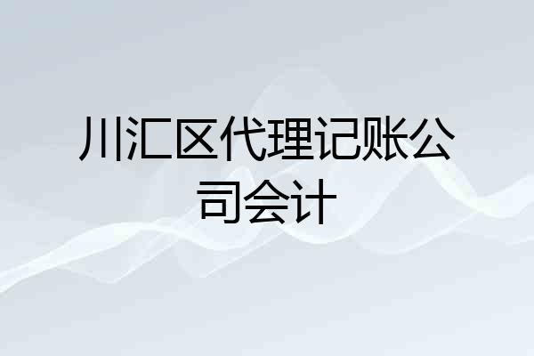 川汇区代理记账公司会计