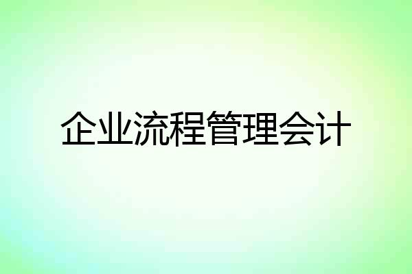 企业流程管理会计