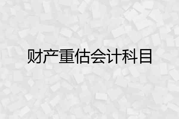 财产重估会计科目