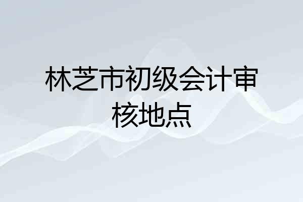 林芝市初级会计审核地点