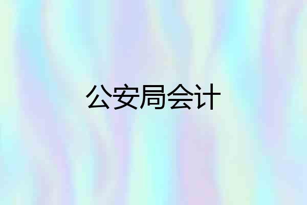 公安局会计