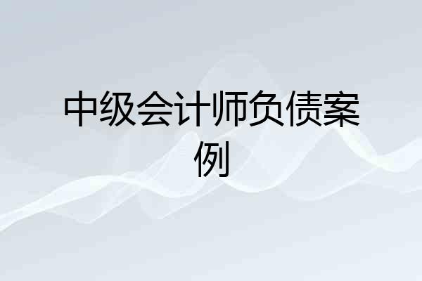 中级会计师负债案例