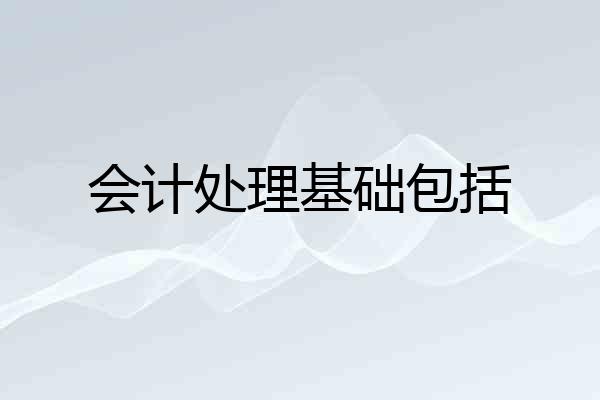 会计处理基础包括