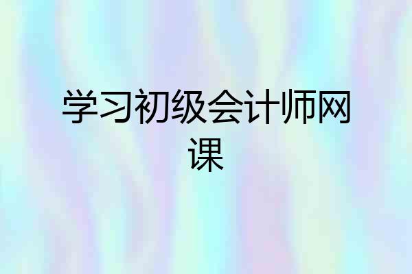 学习初级会计师网课
