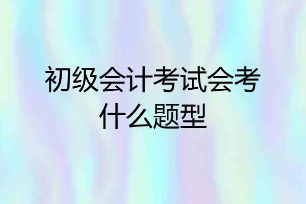 初级会计考试会考什么题型
