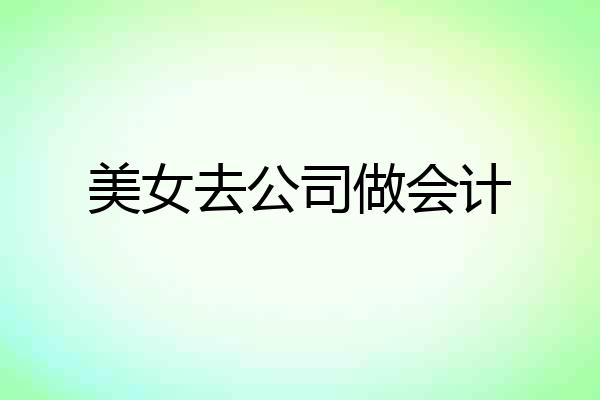 美女去公司做会计