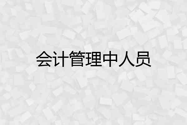会计管理中人员